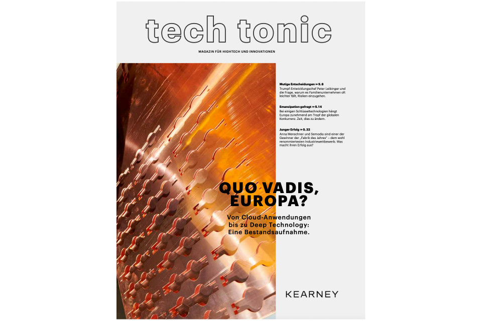 Kearney launcht mit SZ Scala Hightech-Magazin "tech tonic"