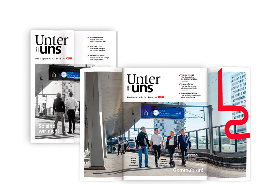 Red Bull verantwortet Konzept und Design des neuen ÖBB-Mitarbeitermagazins "Unter Uns"
